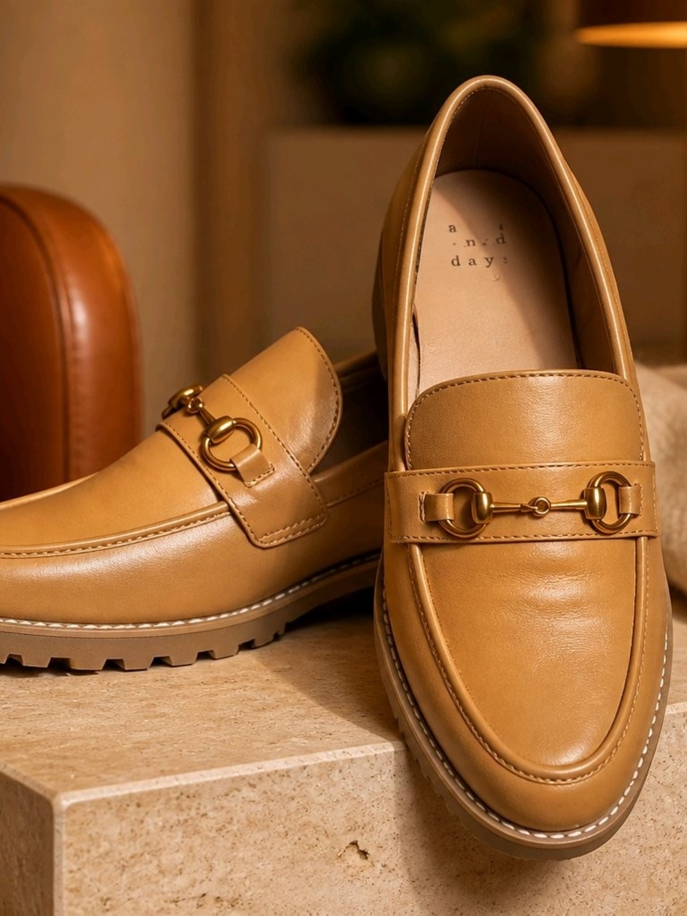 Women’s A New Day Danica Tan Platform Loafers - Size 9.5 NWOT